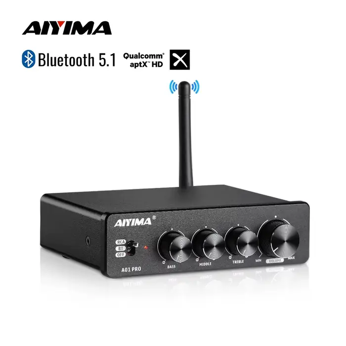 Amplificateur de puissance Bluetooth AIYIMA A01 PRO TPA3116D2, amplificateur audio HIFI 100W stéréo 