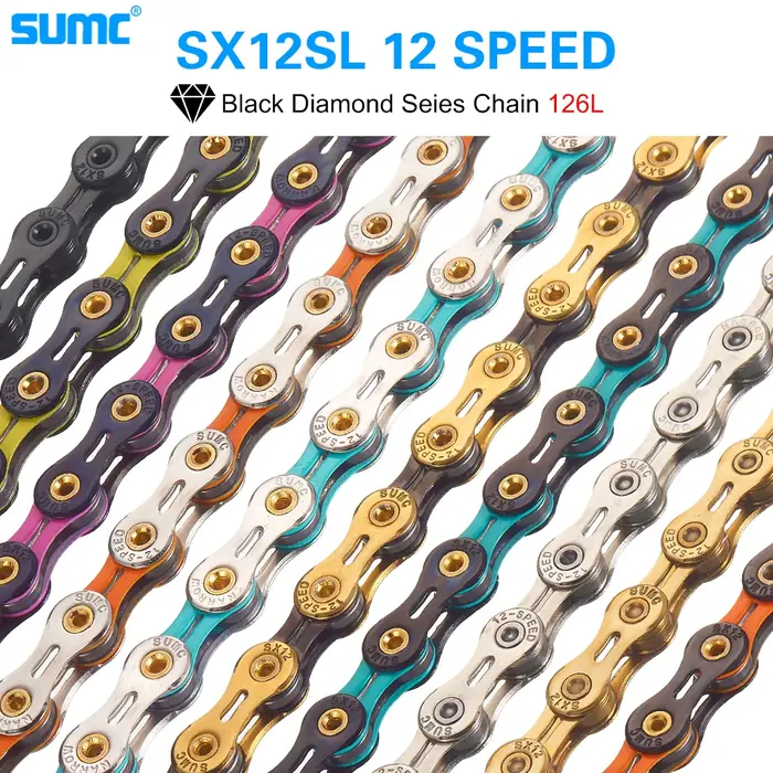 SUMC chaîne de vélo diamant 12 vitesses vtt vélo de route de montagne Ultra léger et Durable chaîne 
