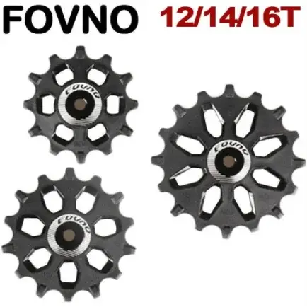 FOVNO 12T 14T 16T jeu de poulies de dérailleur arrière Support de roue de guidage à dents larges et 