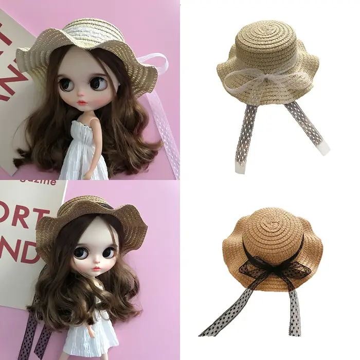 DLBell-Chapeau de paille fait main pour poupée Blyth, accessoires de pullip Licca, Azone 1/6, nouvea