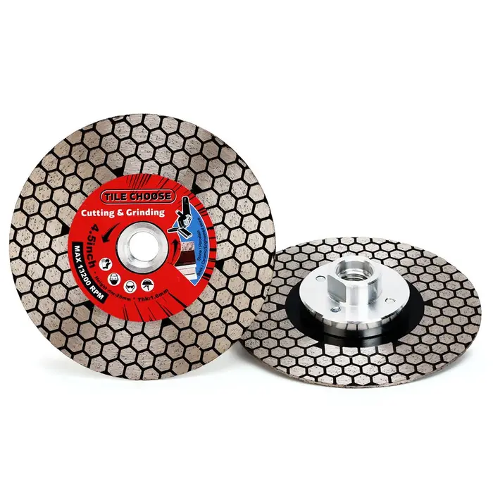 Casaverde D115mm/125mm diamant disque de coupe carrelage, lame de meulage en porcelaine avec bride a