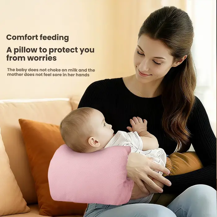 Oreiller d'allaitement doux et en peluche pour bébé, avec bras chauds, parfait pour l'allaitement pe