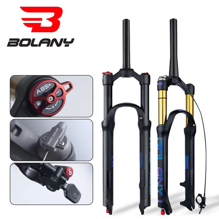 Fourche VTT air réglable BOLANY 26/27.5/29 pouces débattement 120mm détachement rapide suspension avant