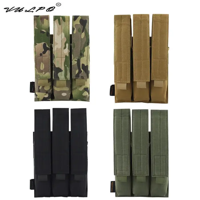 VULPO tactique fusil Triple pochette pour magazines modulaire Molle Triple Mag pochette transporteur