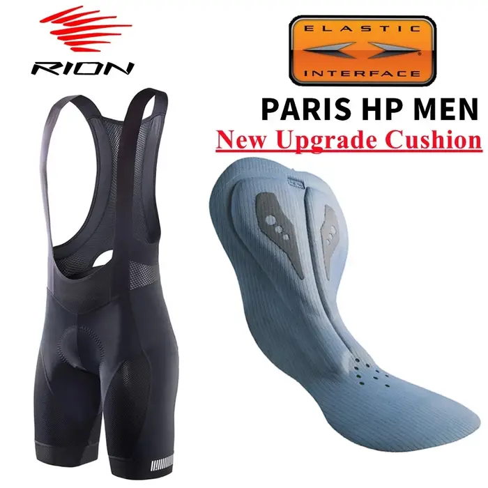 Short cyclisme hommes RION cuissard longue distance - Interface élastique rembourrée VTT - Collants ajustés ciclismo masculina