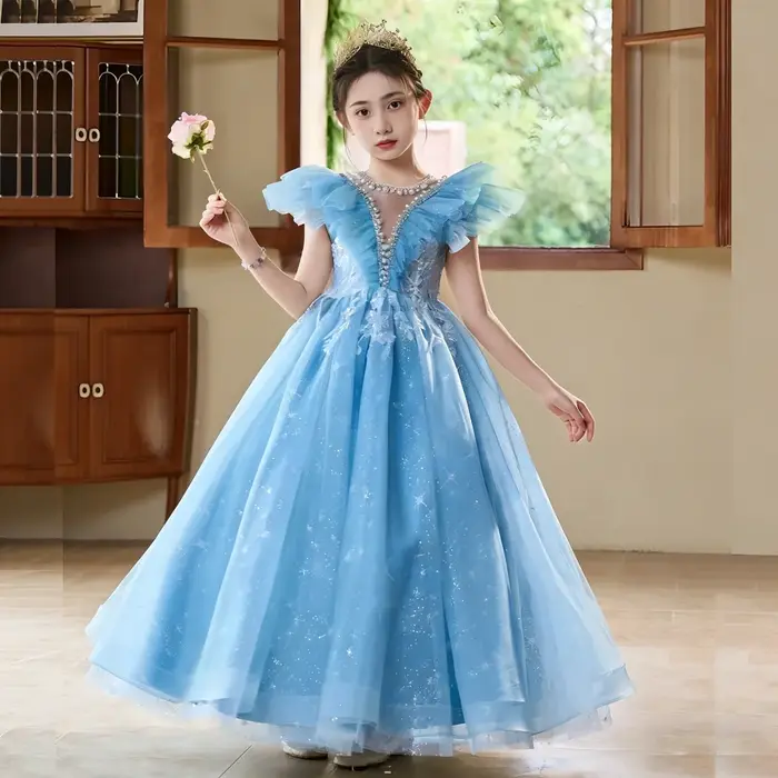 Robe de Soirée 2026 pour Filles, Robe de Princesse pour Mariage, Spectacle de Piano, Demoiselle d'ho