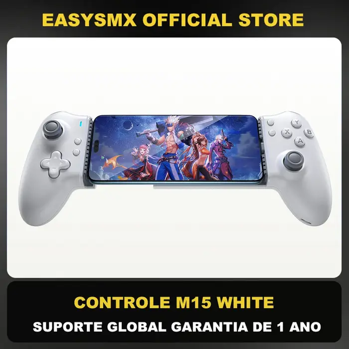 Manette de jeu mobile EasySMX M15 Type C à capteurs Hall pour téléphones Android et iPhone 15/16, co