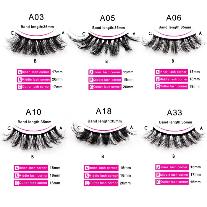 Cils 5/10/16 paires 3D Faux cils de vison naturel Faux cils réutilisables Volume dramatique cils maq