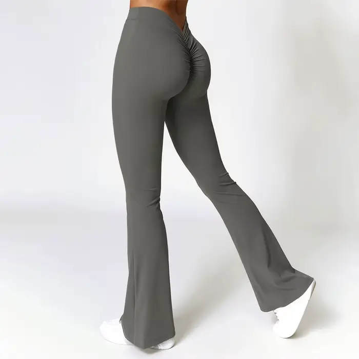 Femmes pantalons évasés Sport Leggings sans couture taille haute Yoga Leggings gymnastique entraînem