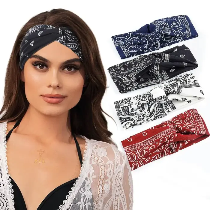 1pc bandeau pour femmes extensible large bandeau noué bandeau pour Yoga course sport bandeau femmes 