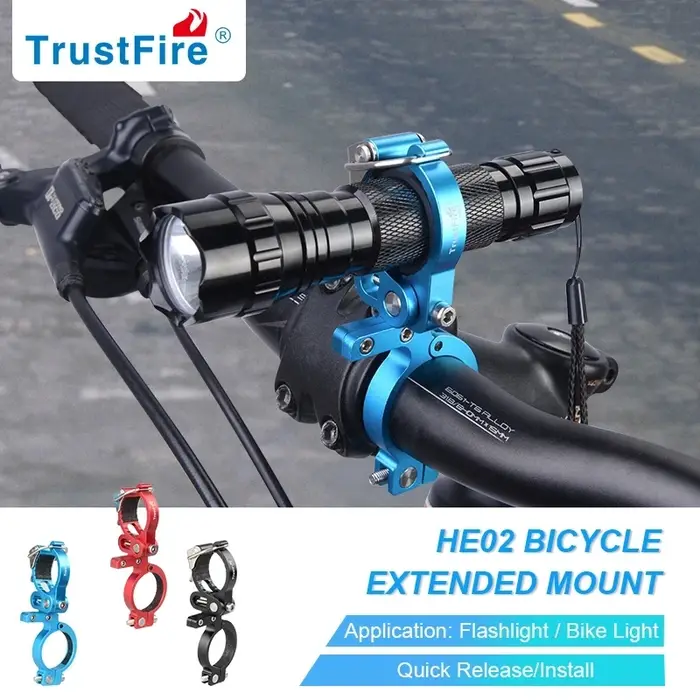 TrustFire HE02 pince de cyclisme pince lampe de poche support de montage universel vélo de montagne 