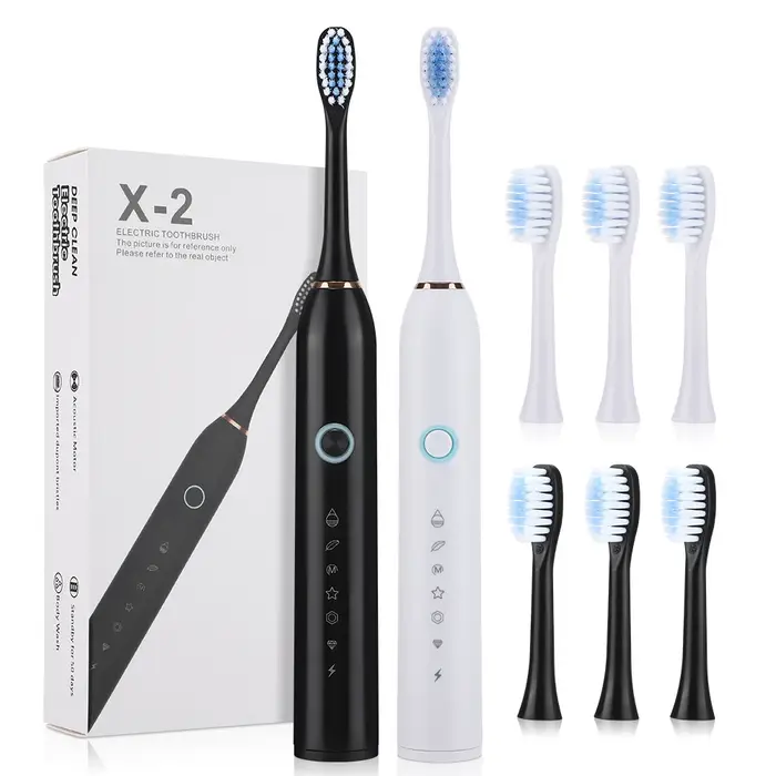 Brosse à dents électrique pour brosses à dents, 6 Modes, nettoyeur de blanchiment des dents, étanche