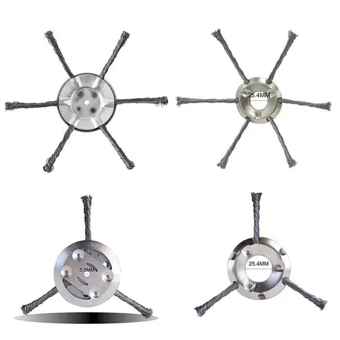 Tête de roue en fil d'acier, 15cm, 18cm, 20cm, 23cm, tête de coupe gazon, brosse universelle pour en