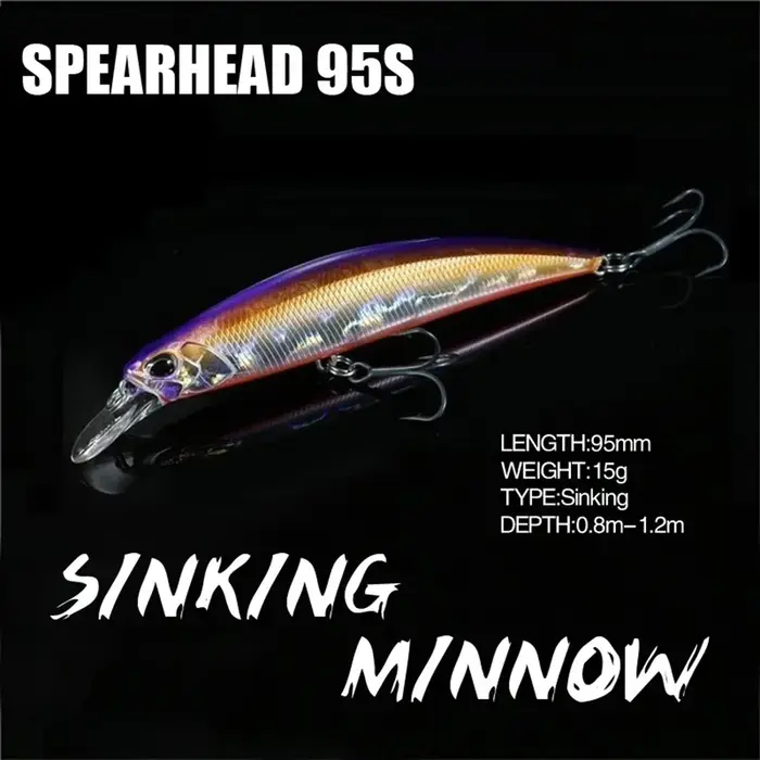 Leurre méné Spearheadd Ryuki 95S Wobbler pour la traîne 9.5 cm 15g appât de pêche au bar Wobbler lon
