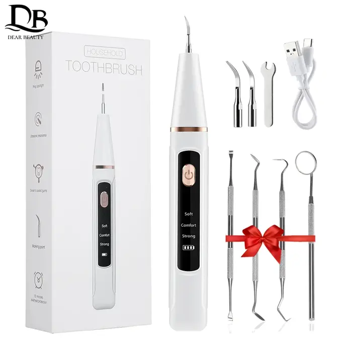 Nettoyeur de tartre à dents ultrasonique, détartreur dentaire électrique, blanchiment des dents, tac