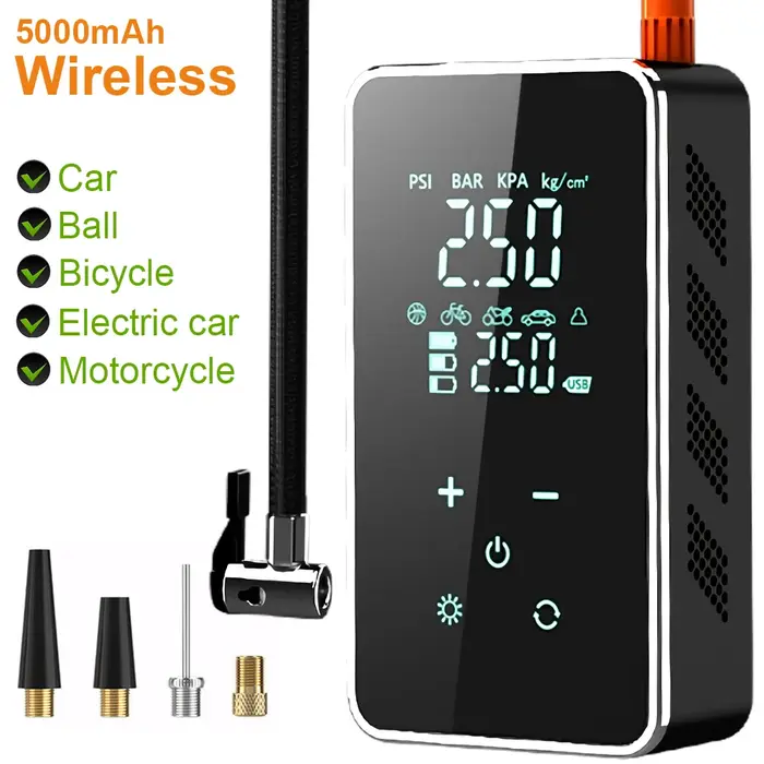 Pompe à Air sans fil 150psi, écran tactile/clé, gonfleur de pneus électrique Portable pour voiture, 