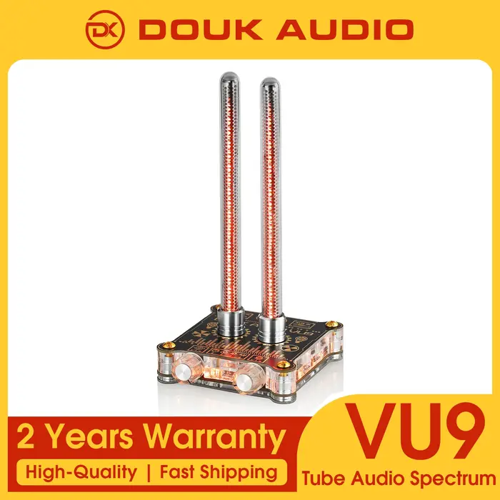 Douk Audio-Sonomètre à tube Pixie VU9, Rétro, Nixie, Musique, Analyseur, Lampe avec MIC 514 et plus