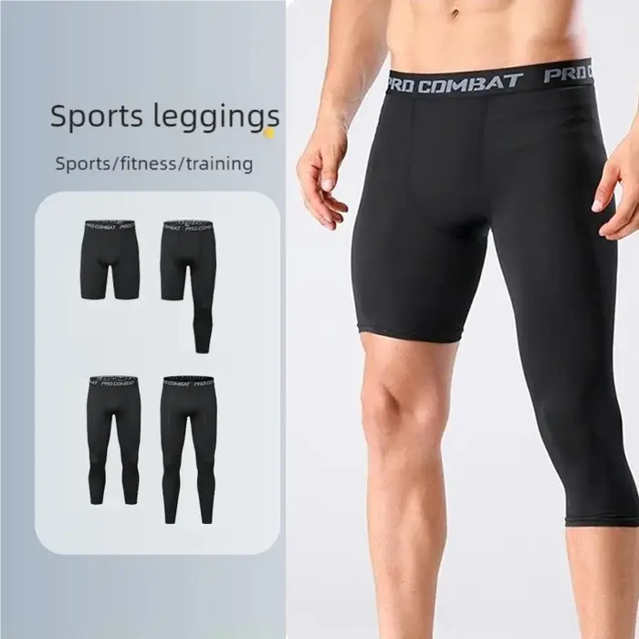 Cool Dry Leggings sport couche de base collants de course athlétique entraînement actif Shorts homme