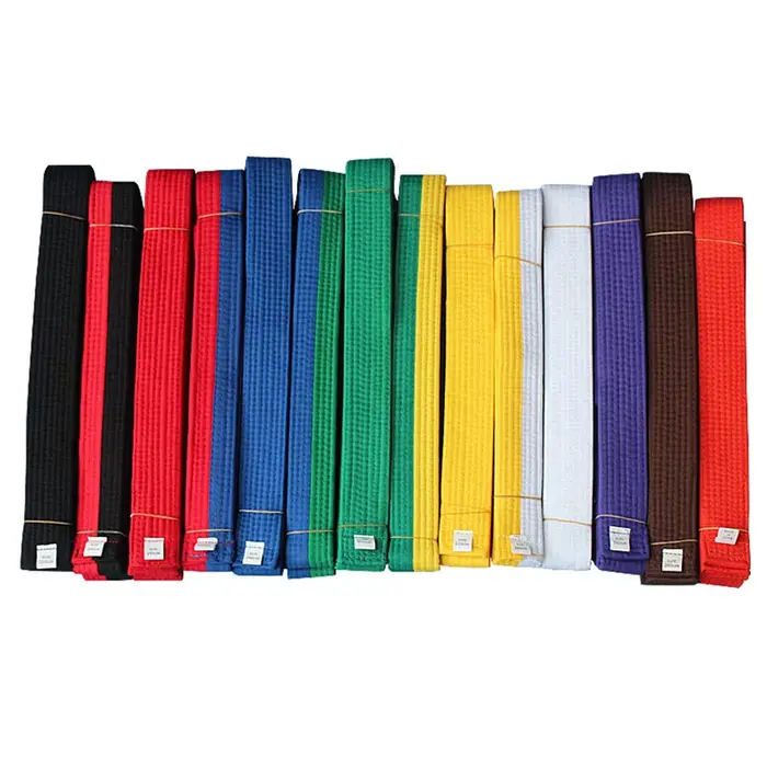 Ceinture Taekwondo Judo Karaté YS05 Noir Rouge Vert Jaune - Ceinture Aléatoire Enfants Adultes