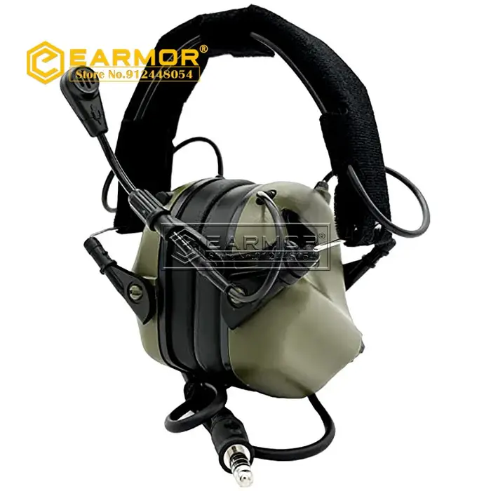 EARMOR-Casque DulMédiateur set M32 MOD4 avec microphone, cache-oreilles de chasse et de tir, amplifi