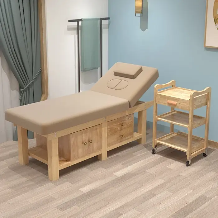 Tables De Massage nordiques en bois massif, bain De pieds multifonctionnel, réglables, meubles De Sa