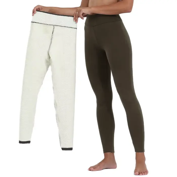 CHRLEISURE épaissir pantalons de Yoga pour femmes hiver chaud Sport Leggings taille haute thermique 