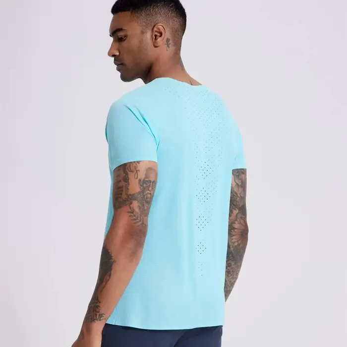 T-shirt respirant à manches courtes Urltra-Light 202 letics pour hommes, chemises de course, sport, 