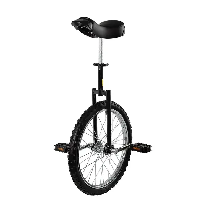 Monocycle de 18 pouces avec pneu antidérapant, jante en alliage d'aluminium réglable en hauteur, vél