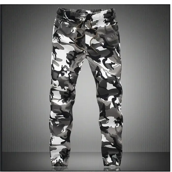 Pantalon de jogging militaire camouflage pour homme 2026 – Coton pur – Printemps/Automne – Coupe cra