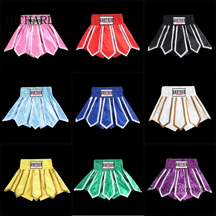 Muay Thai Shorts rubans de Lotus Shorts de boxe hommes femmes enfant Kickboxing pantalon enfants adu
