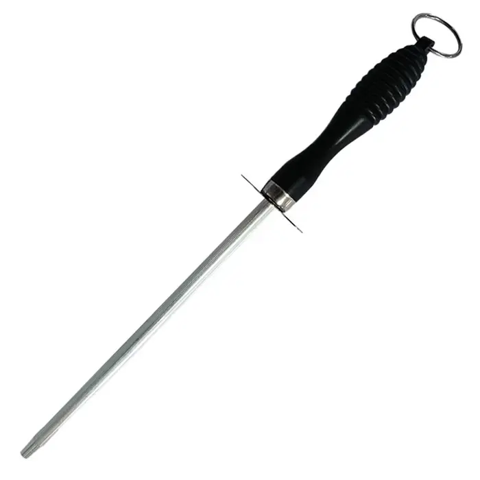 Tige d'affûtage de couteaux professionnelle en acier au carbone de 26cm, broyeur de couteaux Durable