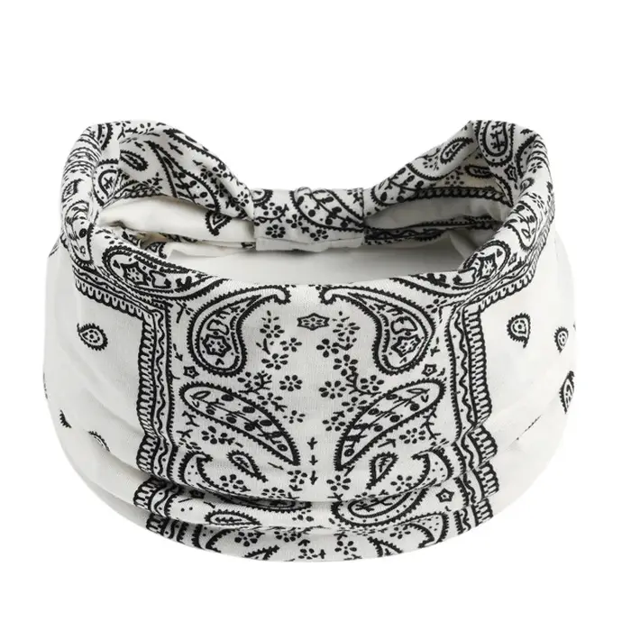 Bandeaux élastiques larges pour femmes - Style boho college pour yoga et sauna