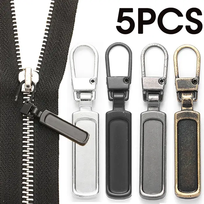5 pièces couture bricolage détachable fermeture éclair tête fermeture éclair tirer pratique robuste 