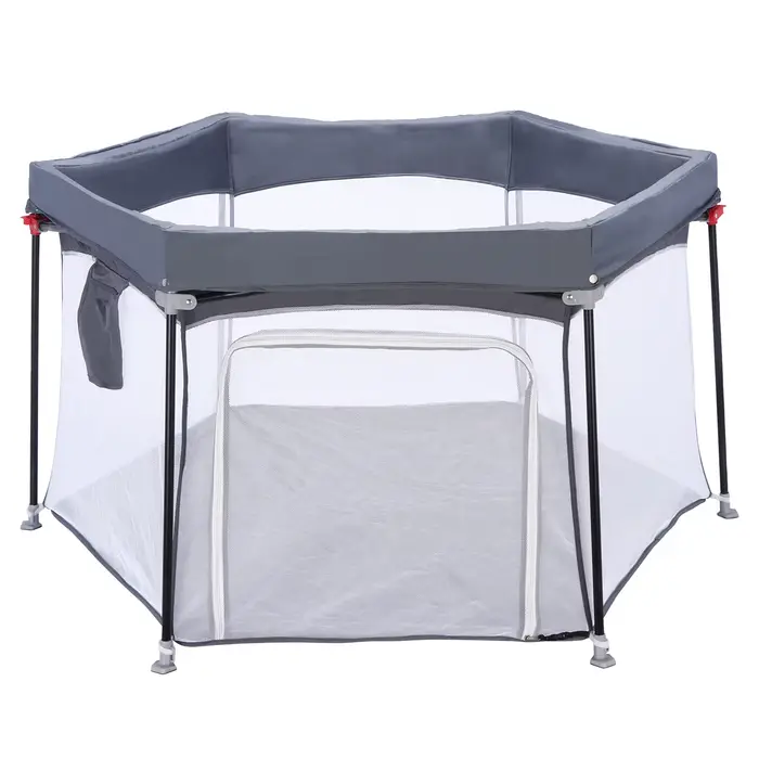 Parc pour bébé pliable hexagonal robuste, parc de jeu de sécurité pour les tout-petits, maille douce