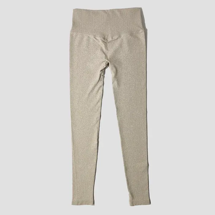Leggings de yoga sans couture taille haute - Pantalon sport couleur unie pleine longueur nouvelle collection