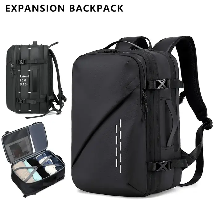 Nouveau sac à dos d'expansion de grande capacité à compression sous vide, sac à dos de voyage, sac d