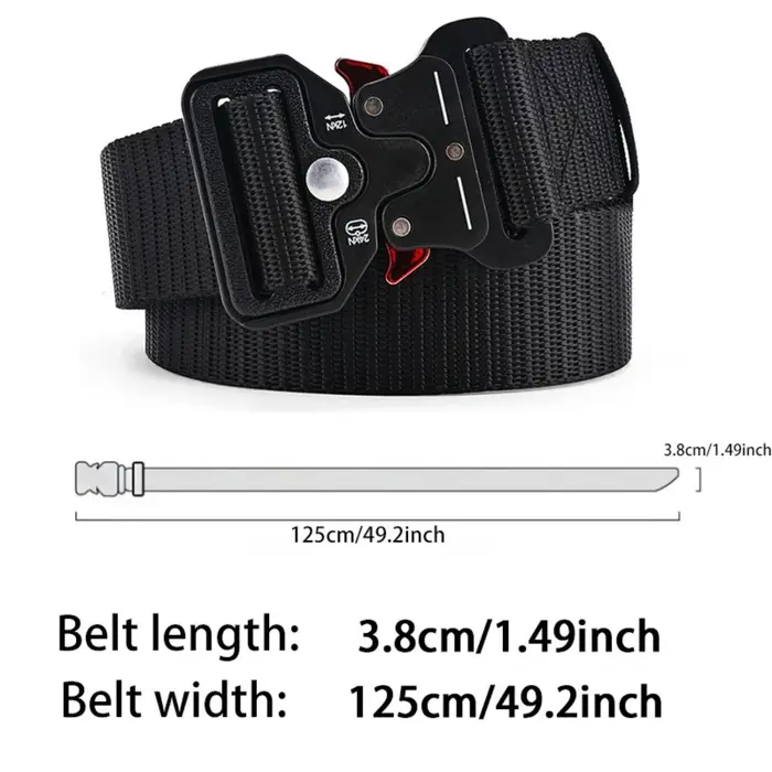 Ceinture tactique à boucle en plastique pour hommes, oreilles rouges, ventilateur militaire multifon