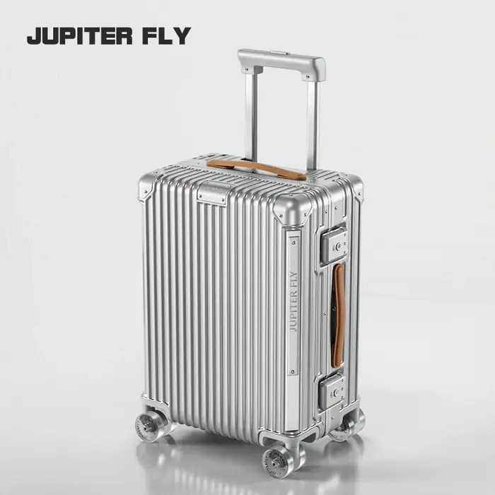 Valise de luxe matériau PC de haute qualité avec cadre en aluminium boîtier de chariot à verrouillag