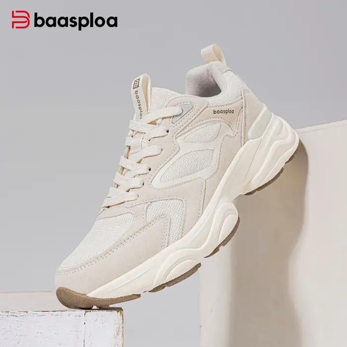Baasploa – chaussures de marche pour femmes, chaussures de sport légères en maille respirante, confo