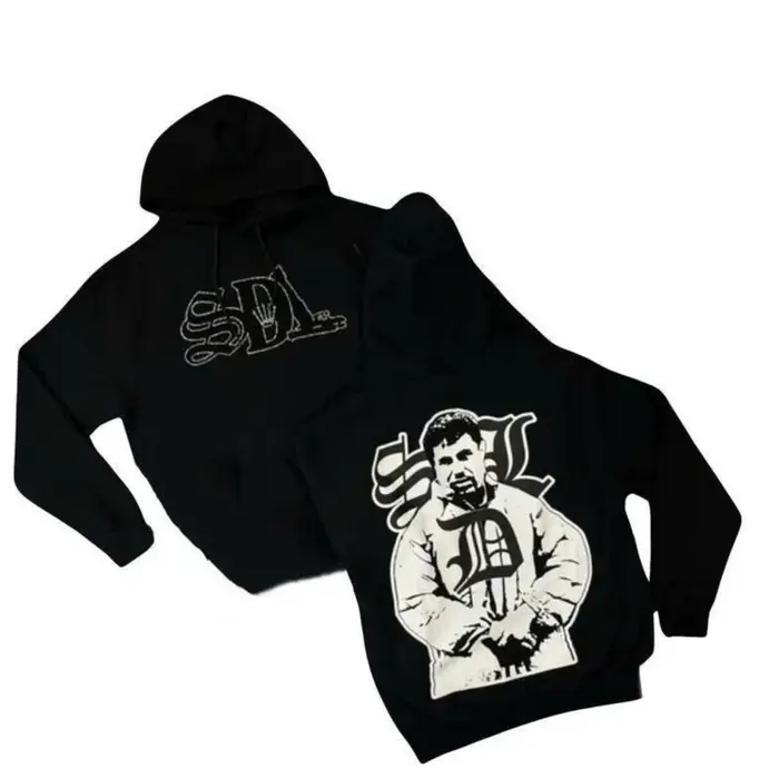 Tendance 2025 nouveaux hommes Sdl bandes bleues x Askr moletom à capuche noir SDL Collection Askr St