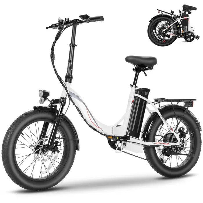 Vélo électrique pliant Step-Through Cruiser, moteur injuste, batterie perfective, système à 7 vitess