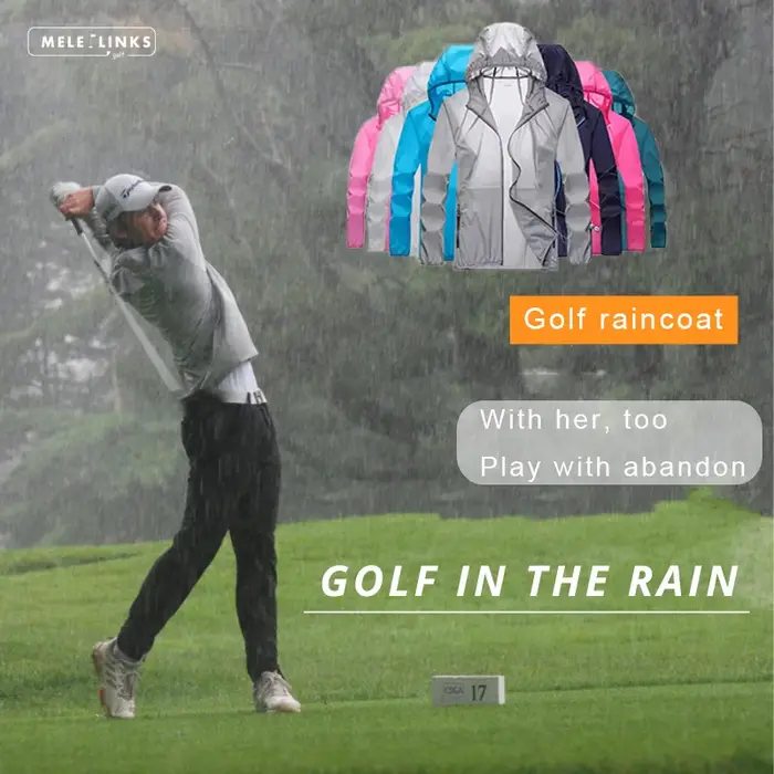 Veste de pluie imperméable pour le golf, légère, à séchage rapide, protection solaire UV, respirante