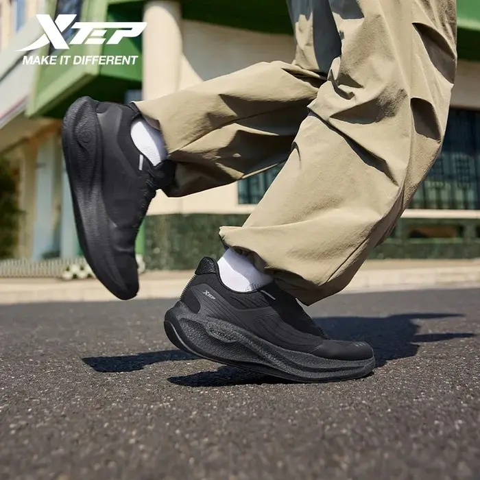 Xtep chaussures de course pour hommes 2025 hiver doux rebond plus fort Force propulsive amorti souti