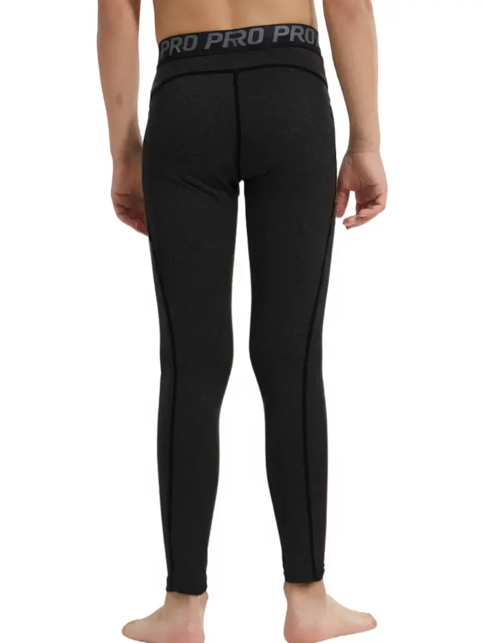 Leggings de Compression pour jeunes garçons, collants d'entraînement athlétique, de course, de sport