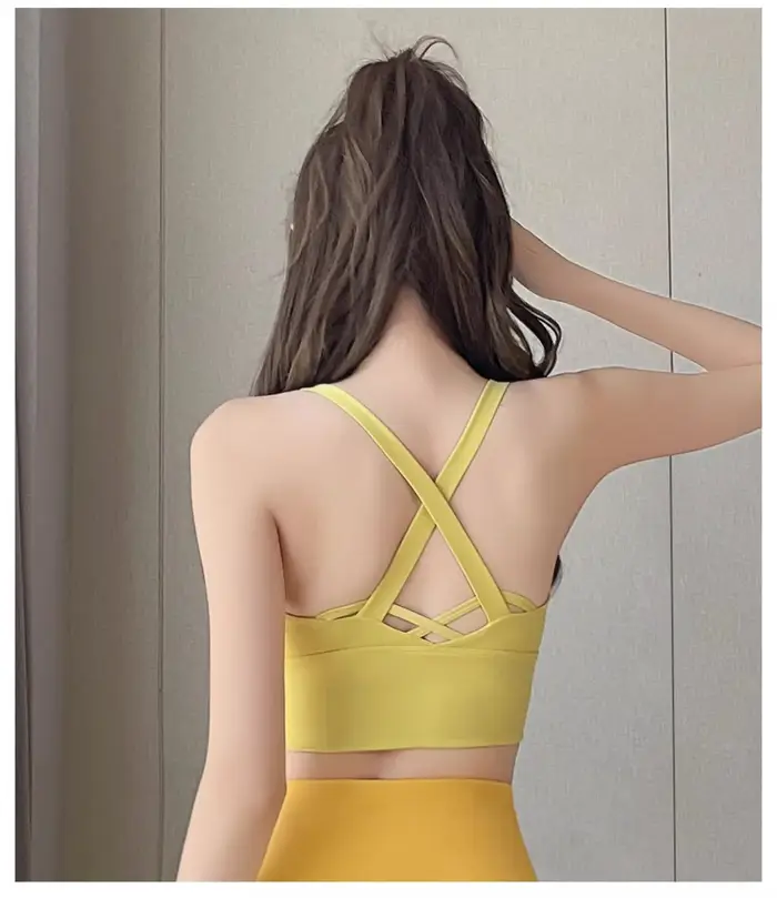 Soutien-gorge de sport pour femme à maintien élevé et contrôle des chocs - Bonnets intégrés monobloc