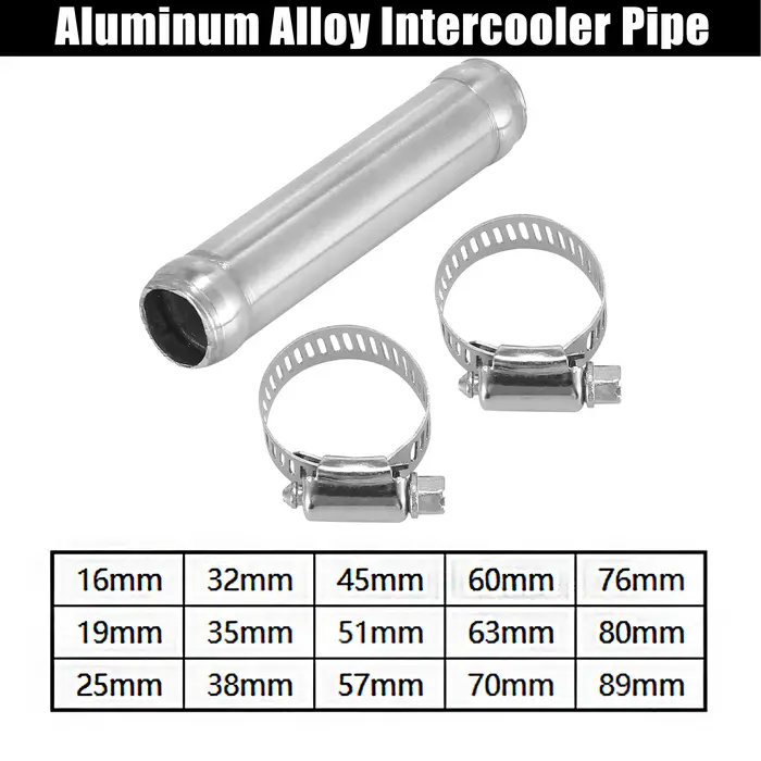 X Autohaux – jeu de tuyaux universels en alliage d'aluminium, avec 2 colliers de serrage, diamètre e
