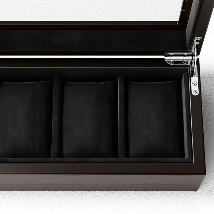 Boîte de rangement en bois pour montres mécaniques homme affichage transparent collection montres-bracelets cadeau horlogerie style élégant occasions spéciales