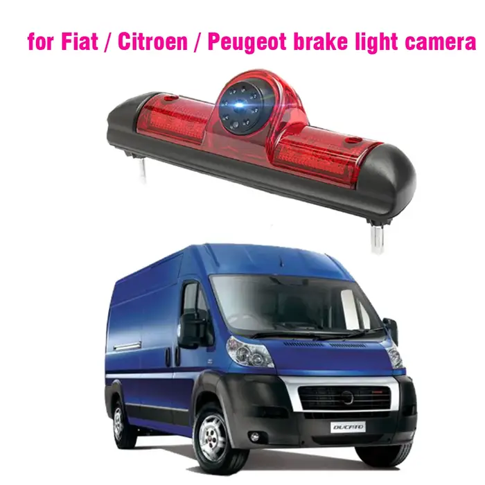Caméra de Rectransistors CCD avec Lumière LED pour Voiture, Lumière de Freinage pour Modèles Jumper 