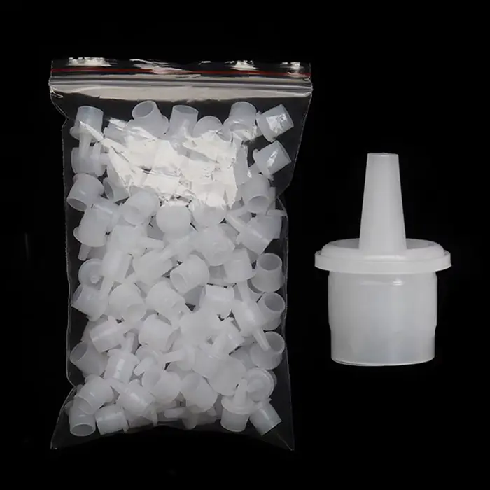 Bouchon de bouteille de colle pour cils, 20 pièces, buse de tasse adhésive, support adhésif, bouchon