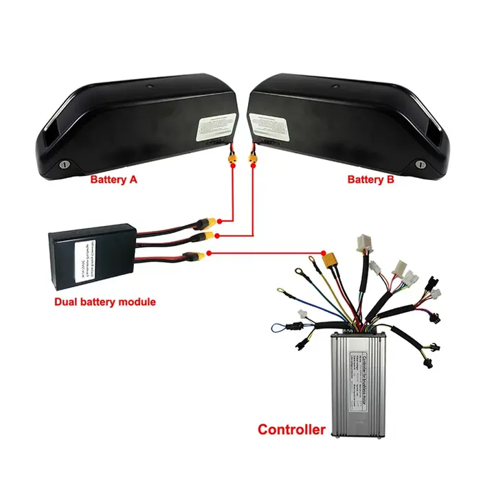 Convertisseur de décharge de batterie de vélo électrique 20A 30A 40A double batterie interrupteur d'équilibrage 24-72Vdc accessoires pour cyclistes performances durabilité sécurité sortie vélo